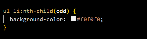Example of advanced CSS selectors