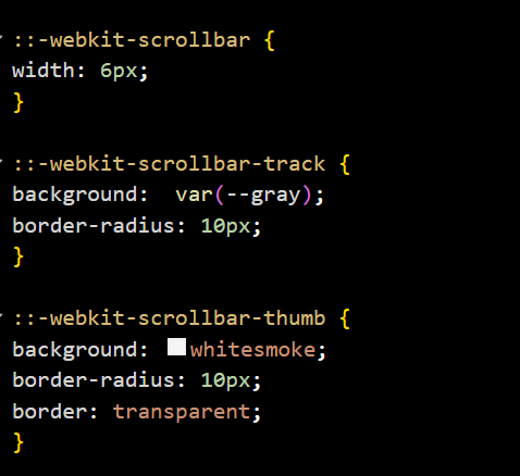 Example of custom scrollbar CSS